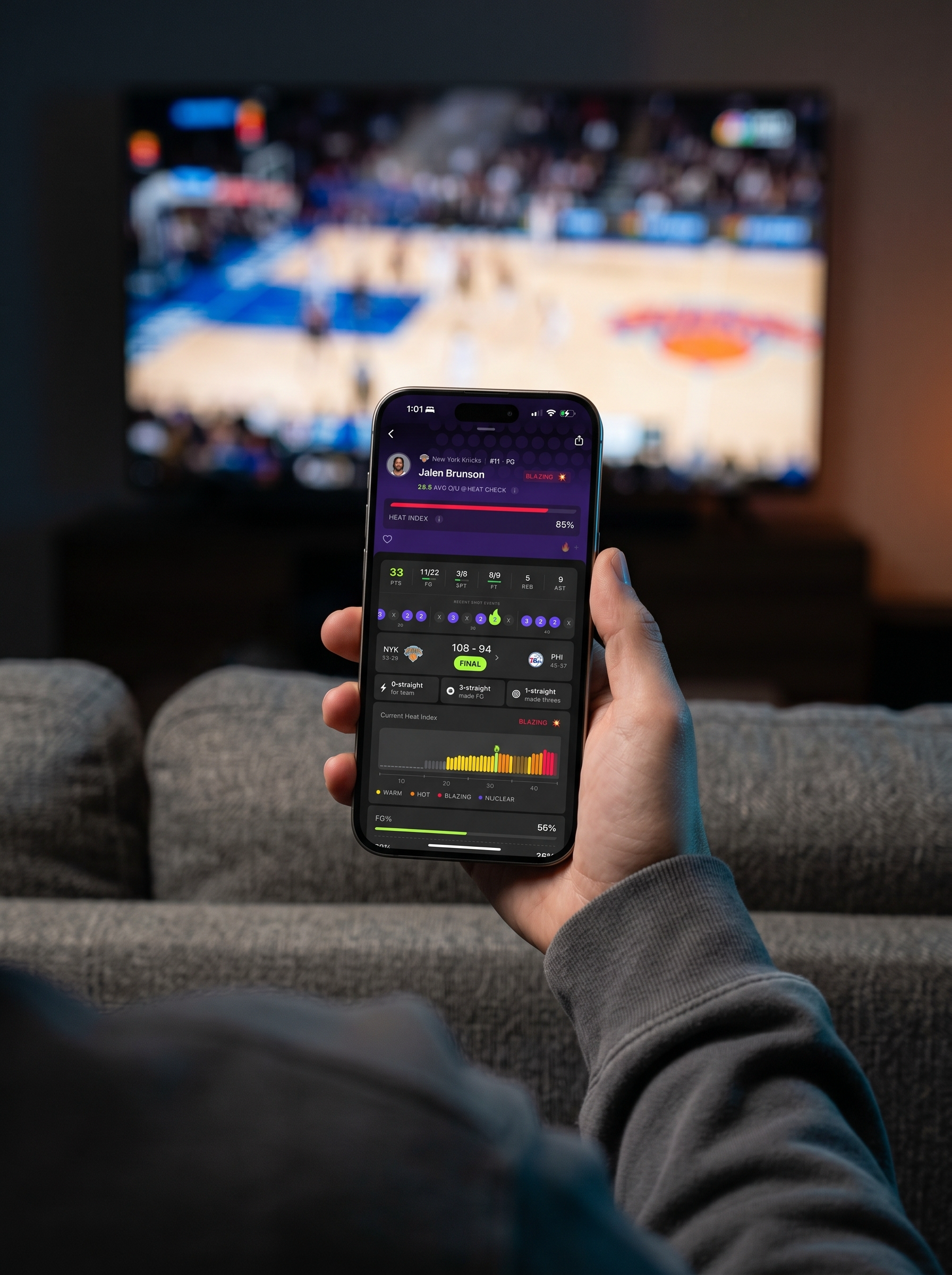 Live stat tracker player detail view